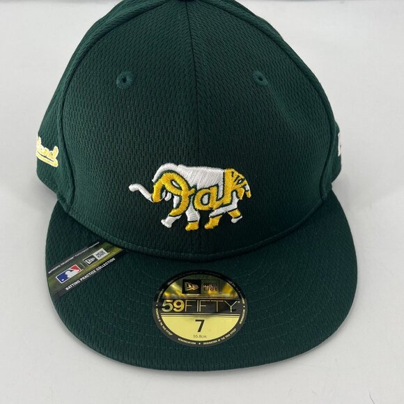 Oakland Athletics A's Elephant MLB Official On-Field Cap Size 7 = Medium NWT - Picture 1 of 12